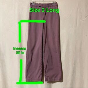 Banana Republic Lilac Women's Pants Wide Leg Size 2 Long 30 Inch Inseam